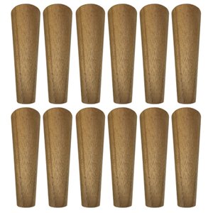 Kit 12 Pés De 35 Cm Cônico Retrô Para Móveis Pé Palito