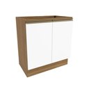 Ver imagem 1 de Balcão Celeste Kappesberg 100% Mdf 2 Portas Nogueira/branco 80cm