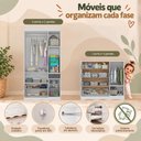 Ver imagem 5 de Quarto de Bebê Completo com Berço Americano 3 em 1 e Colchão Incluso Flor Multimóveis MP4953