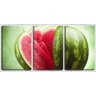 Quadro canvas 55x110 metade de melancia fatiada - 1