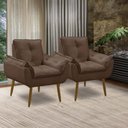 Ver imagem 2 de Kit 2 Poltronas Decorativas Opala Recepção Luxo Confortável