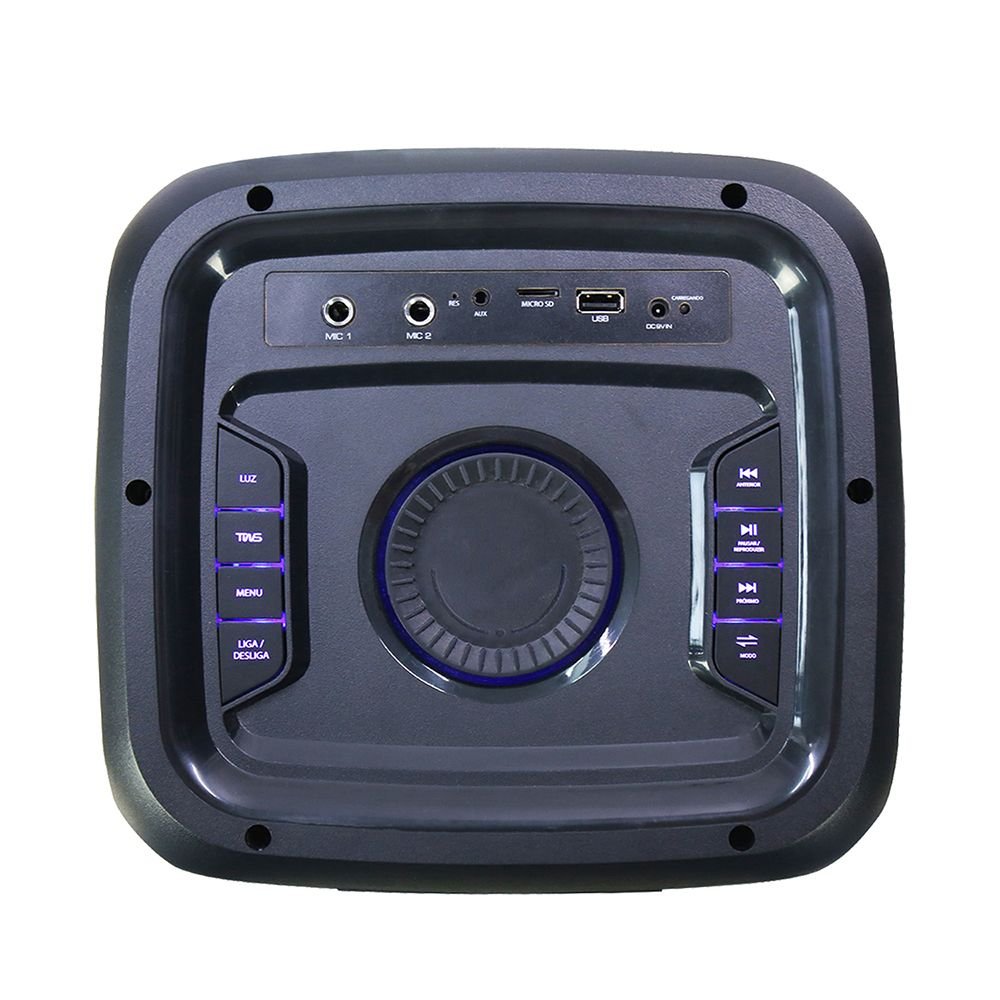Caixa de Som Amplificada Bluetooth Portátil Gallant 750W Lights Colors Swich Bivolt - 4