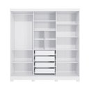 Ver imagem 4 de Guarda-roupa Casal Kappesberg 3 Portas Reversiveis de Correr 3 Espelhos 2 Cabideiros Branco