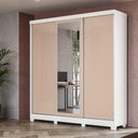 Ver imagem 7 de Guarda-roupa Casal Kappesberg 3 Portas Reversiveis de Correr 3 Espelhos 2 Cabideiros Branco