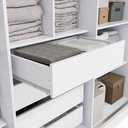 Ver imagem 6 de Guarda-roupa Casal Kappesberg 3 Portas Reversiveis de Correr 3 Espelhos 2 Cabideiros Branco