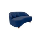 Ver imagem 4 de Namoradeira Sofá Feijão Cancún 130cm Orgânica Suede Azul Marinho