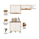 Ver imagem 3 de Armário Multiuso Lavanderia Modulada 3 Peças 160cm Ravena Poliman Móveis