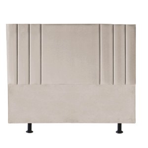 Cabeceira Estofada Casal Grécia 140cm Suede Bege