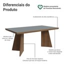 Ver imagem 3 de Mesa de Jantar Retangular Tampo com Moldura Rustic/Cinza 5389 Madesa