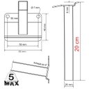 Ver imagem 7 de Suporte Refletor Inclinado Parede Braço 20 Cm Branco