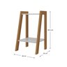 Mesa de Cabeceira Suporte Organizador Isabella Branco Pés Madeira - 4