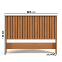 Ver imagem 2 de Cabeceira Ripada em Mdf Rustico para Box Casal 1,60 Novidade:nature