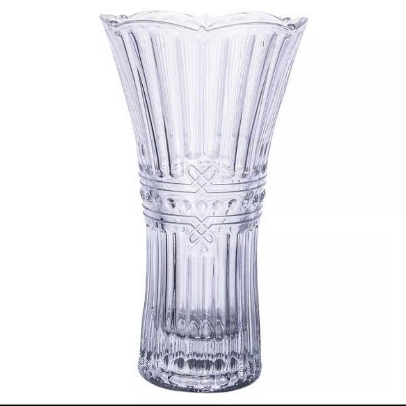 Vaso Floreiro Acinturado Fratello em Cristal Ecológico 13xa24cm Lhermitage