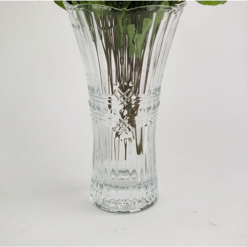 Vaso Floreiro Acinturado Fratello em Cristal Ecológico 13xa24cm Lhermitage - 4