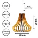 Ver imagem 3 de Luminária Teto tipo Pendente GANCHO MDF Completa -:Preta