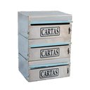 Ver imagem 1 de Caixa Correio Condomínio Frontal para Muro Inox 3 Módulos