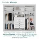 Ver imagem 6 de Guarda-Roupa Casal 3 Portas 6 Gavetas 100% MDF Ripado Londrina Branco