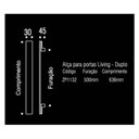 Ver imagem 4 de Puxador Alça Dupla para Porta Living - 500mm - Dourado Matte - Zen Design
