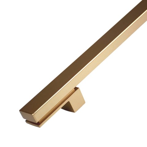 Puxador Alça Dupla para Porta Living - 500mm - Dourado Matte - Zen Design