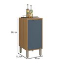 Ver imagem 4 de Balcão de Cozinha 40 Cm Colors 1 Porta 100% Mdf Freijó/azul Secreto - Kits Paraná