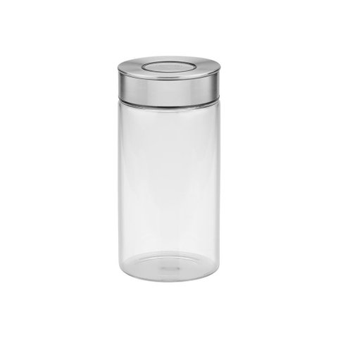 Pote de Vidro Tramontina com Tampa de Aço Inox 10 Cm 1,4 L