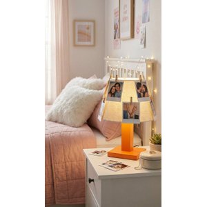 Abajur para Quarto Infantil de Madeira Bivolt 35cm Soft