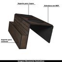 Ver imagem 4 de Esteira Bandeja com Suporte para Copos e Controle para Sofá Mdf Tabaco G20 - Gran Belo