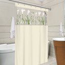 Ver imagem 1 de Cortina de Box Bege Visor Copo de Leite C/ Gancho