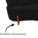 Ver mais imagens de Namoradeira Sofá Feijão Luna 130cm Orgânica Veludo Preto