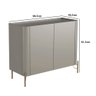 Balcão Buffet com 2 Portas 98,5cm Pés em Metal 100% Mdf - 2