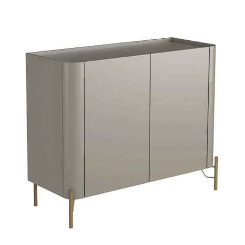 Balcão Buffet com 2 Portas 98,5cm Pés em Metal 100% Mdf