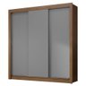 Guarda-roupa Casal 3 Portas de Correr Rustic/cinza Nobre Madesa - 3