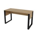 Ver imagem 1 de Escrivaninha Mesa para Escritório 136cm Me4200 Amêndoa Preto Tecnomobili