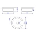 Ver imagem 7 de Cuba de Sobrepor Deca Slim 40x40 Redonda Barbante + Válvula + Sifão