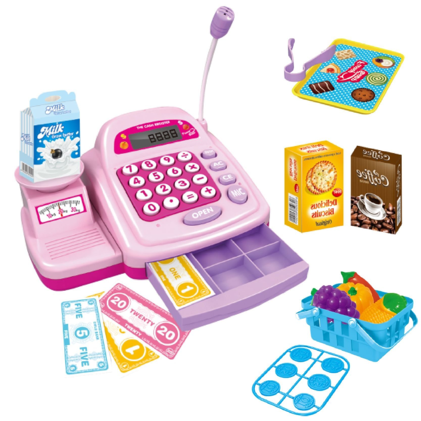 Caixa Registradora de Brinquedo com Luzes Sons e Dinheirinho ...