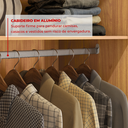 Ver imagem 5 de Guarda-Roupa Casal com Espelho 3 Portas de Correr e 2 Gavetas Plata Cinamomo/ Off White