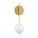 Ver imagem 1 de Arandela Luminária Bari Globo 12 Cm Moderno Dourado Fosco Bf Decor Arandela Bari Globo 12