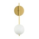 Ver imagem 4 de Arandela Luminária Bari Globo 12 Cm Moderno Dourado Fosco Bf Decor Arandela Bari Globo 12