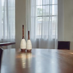 Decoração de Sala Dupla Vaso Tulipa de Cerâmica Marrom e Palha Ganash - 11