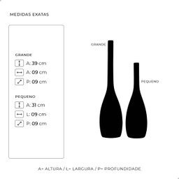 Decoração de Sala Dupla Vaso Tulipa de Cerâmica Marrom e Palha Ganash - 5