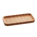 Ver imagem 1 de Bandeja de Bambu Hire Retangular Pequena 20x10x1,5cm Lyor