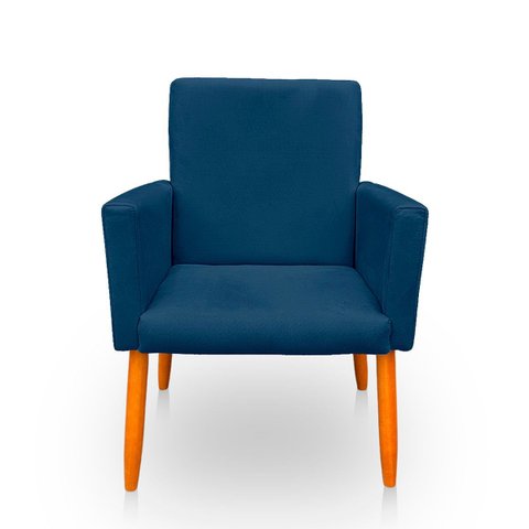 Poltrona Cadeira para Sala Confortável e Minimalista Nina Suede