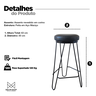 Kit 2 Banquetas Média para Cozinha Bar Balcão Bistrô Hairpin:preto - 5