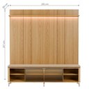 Ver imagem 3 de Rack com Painel para TV até 85 Polegadas Vidro Reflecta 100% MDF com LED Lincoln Float 215cm -