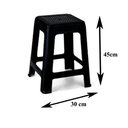 Ver imagem 2 de Banco Plastico Adulto Banquinho Banqueta Resistente Multiuso Preto