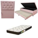 Ver imagem 1 de Cama Box Baú Solteiro com Auxiliar (Bicama) + Colchão Solteiro Espuma D20 12cm | Kit Completo com Ca
