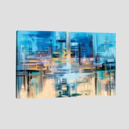 Quadro Abstrato Neblina Tela No Chassi 95X63Cm - 2