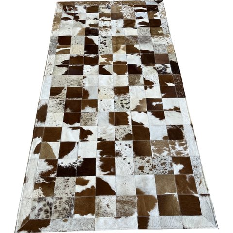 Tapete De Couro castanho malhado 0,90X1,80 c/b pç 10