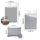 Ver imagem 4 de Jogo de Cama Queen Size Liso 300 Fios Nova América:cinza