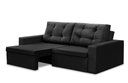 Ver imagem 1 de Sofá Retrátil 2 Lugares 1,80m Leticia Suede Preto Rover & Beato